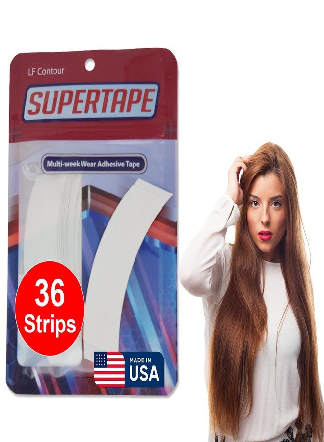 SUPERTAPE Contour LF Lace Tape for Wigs Waterproof, Double Sided Hair Tape, Lace Front Wig Tape Double Sided Ultra Strong Hold, Double Sided Hair Tape Adhesive for Hairpieces – 36 Contours - Image 1